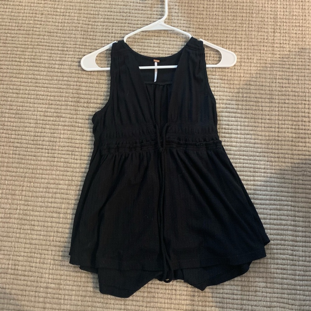 free people black flowy tank